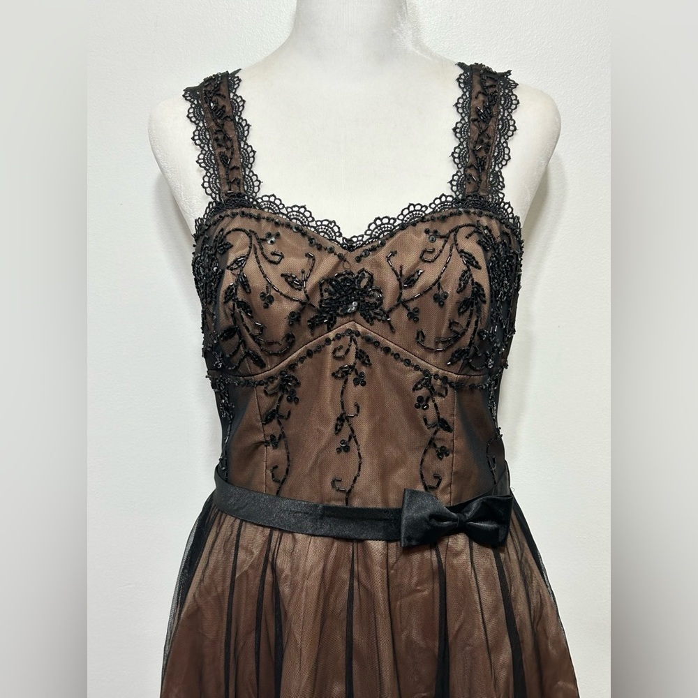 De Laru Y2K Lace Beaded Gothic Vamp Dress - Picture 4 of 9